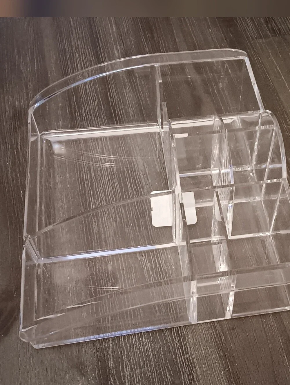 Clear Acrylic Makeup Organizer with Multi-Compartment Storage